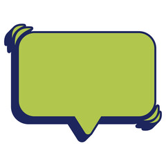 Chat Bubble Pastel Color. Speech Bubble Flat Style  Illustration