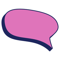 Chat Bubble Pastel Color. Speech Bubble Flat Style  Illustration