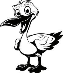 Stork bird animal stock photo, coloring page