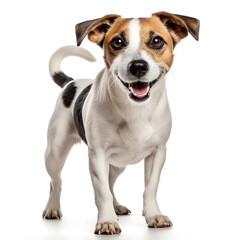 Jack Russell Terrier Dog Isolated on White Background - Generative AI