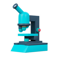 3d render light compound microscope.