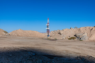 Oil Derricks on the Desert of Xinjiang, China