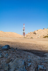 Oil Derricks on the Desert of Xinjiang, China