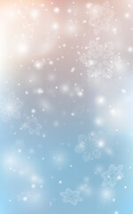 Christmas. New Year. Christmas winter festive background with blue color with snowflakes texture, night snow. Eps 10