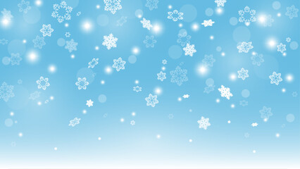 Naklejka na ściany i meble Snow background. Abstract blue winter background. Sky pattern with snow. Light blue snowy background. Eps 10