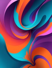 Colorful sea waves, vertical abstract background