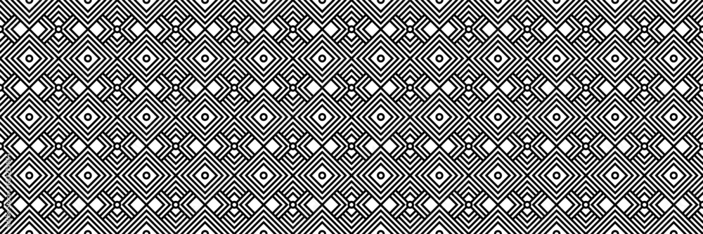 Poster horizontal black halftone of square design for pattern and background.