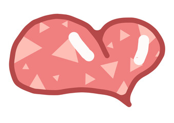 Hand drawn heart doodle.