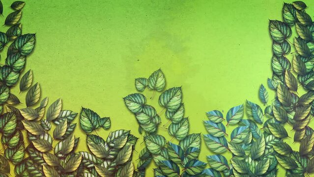spring leaves animation background loop 15-sec