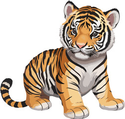 Obraz premium a baby tiger, Generative AI