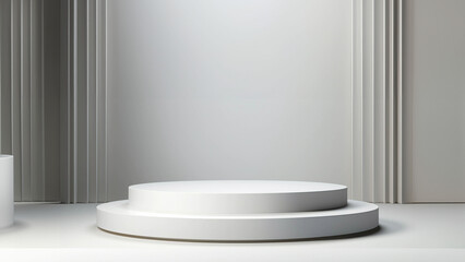 white background with podium 