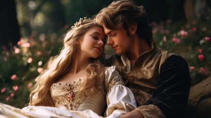 Obraz premium princess and prince in love