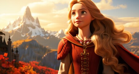 Enchanting Tale of Princess Eleonora in Dark Animation Style