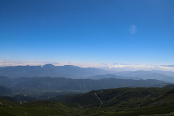 Naklejka premium 乗鞍岳の風景。乗鞍岳は飛騨山脈南部にある剣ヶ峰を主峰とする山々の総称。