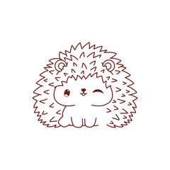cute book vector hedgehog character