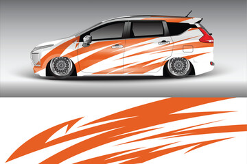 Vector racing car wrap design