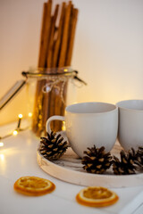 Teacup and decorations
