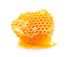 Honeycomb on white backgrounds. Healthy food ingredient