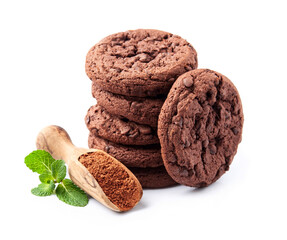 Chocolate cookies with cacao powder