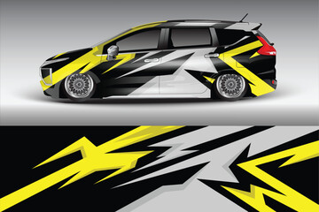 Vector racing car wrap design