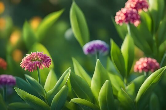 pink flowers in garden
