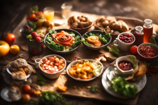 salad with vegetables and fruits