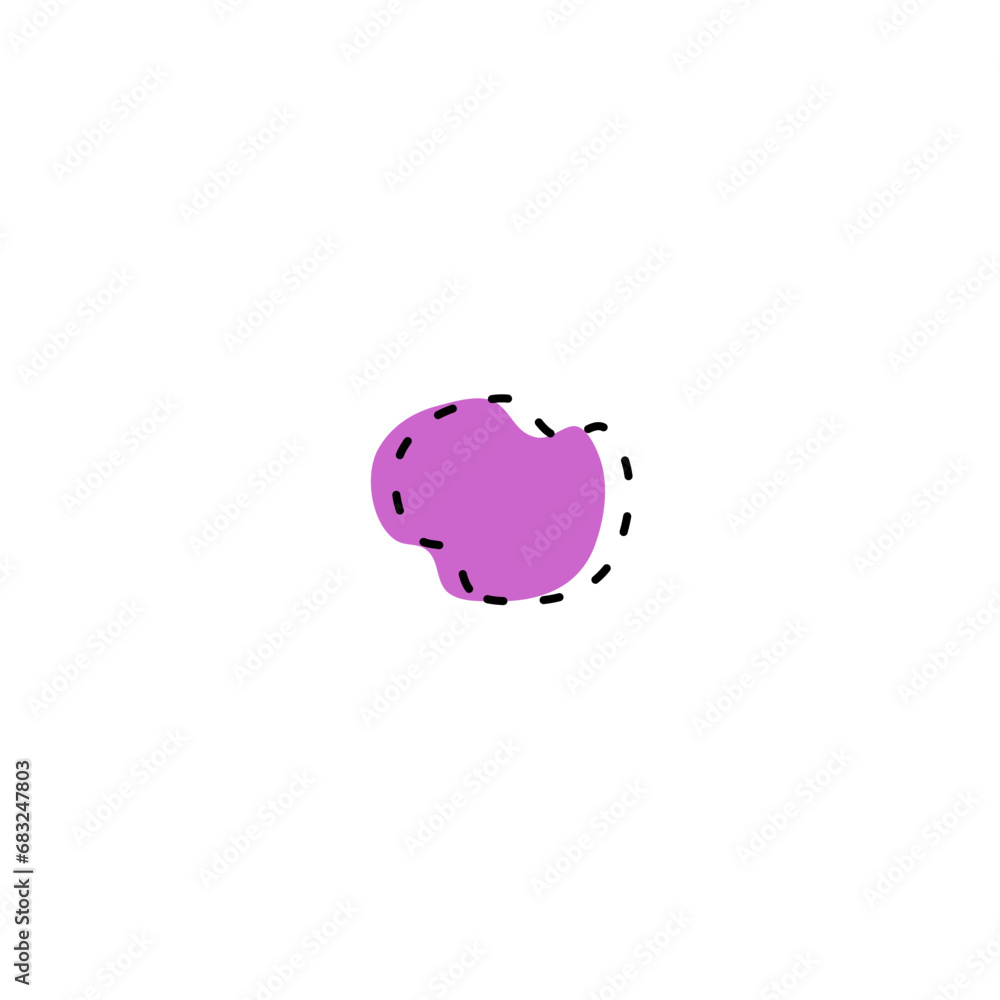 Poster set of blob elements vector color shape