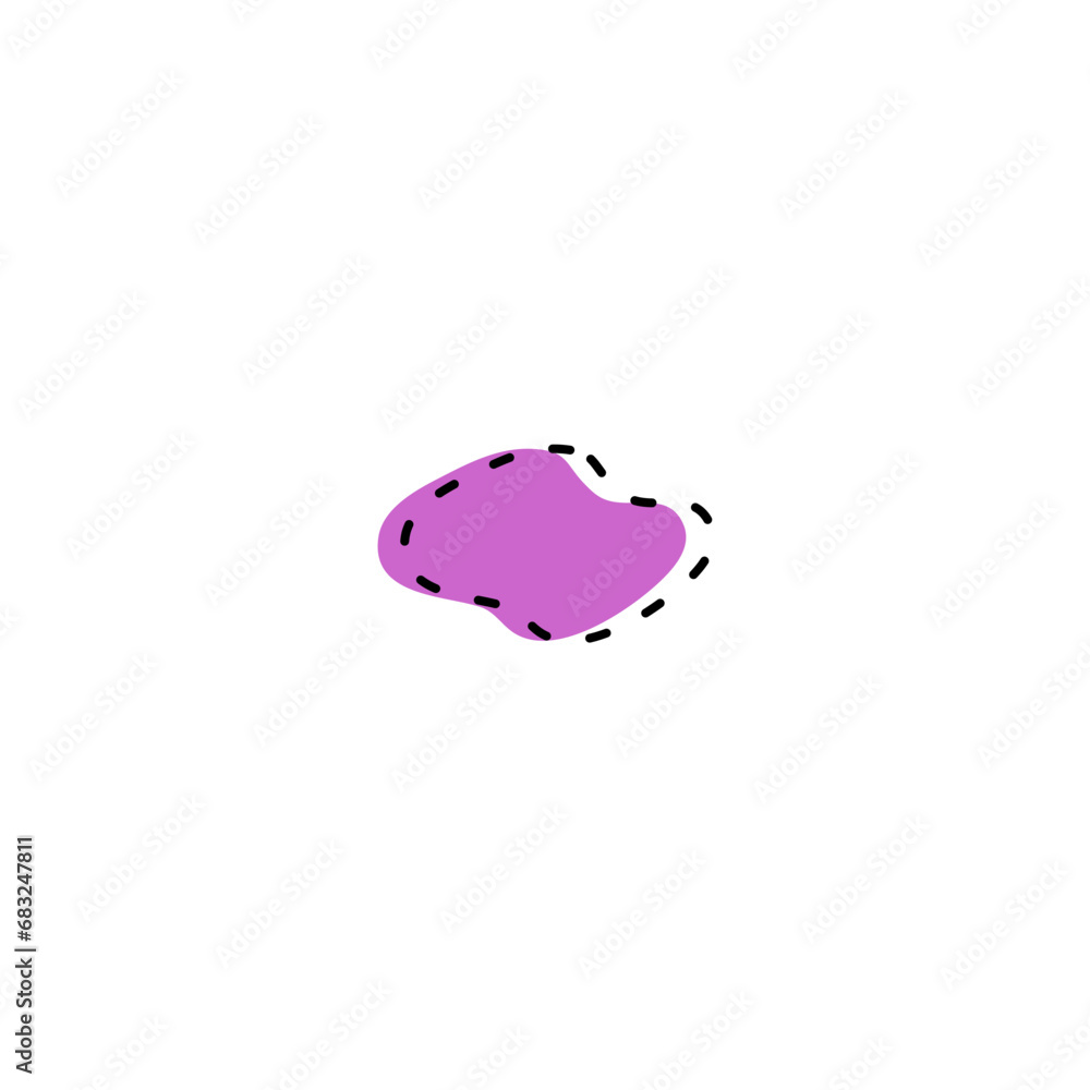 Poster set of blob elements vector color shape