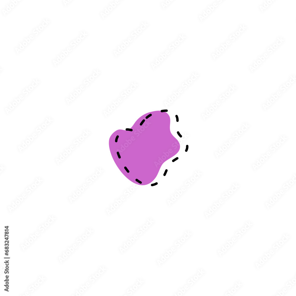 Poster set of blob elements vector color shape