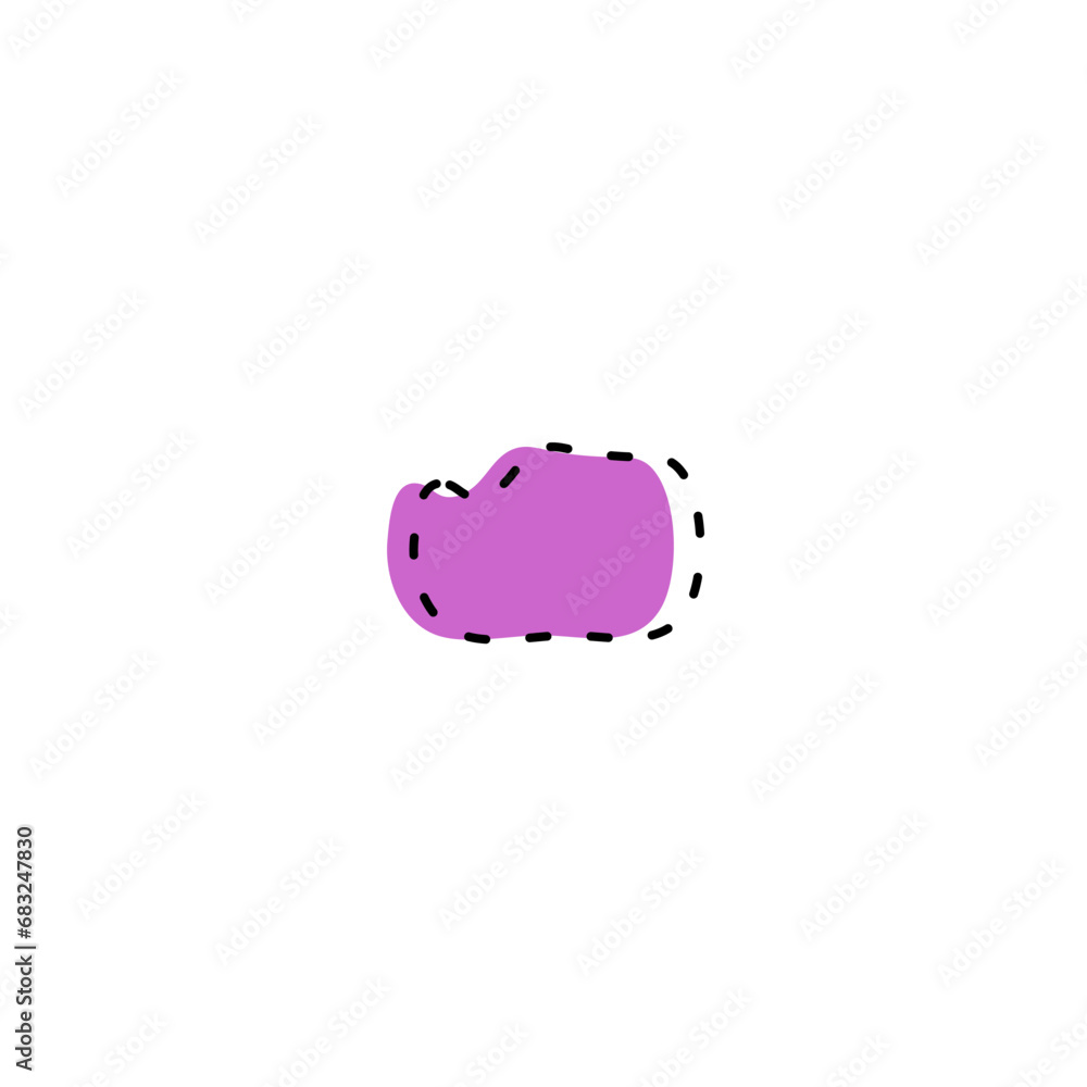 Poster set of blob elements vector color shape