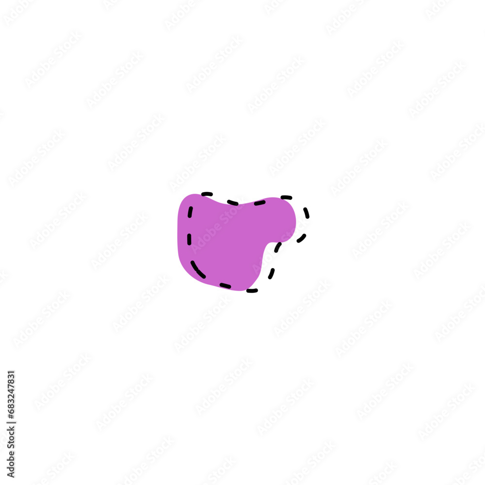 Poster set of blob elements vector color shape