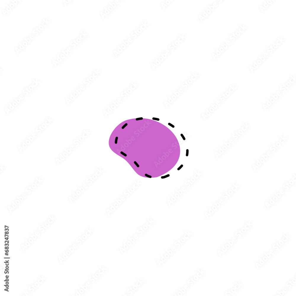 Poster set of blob elements vector color shape