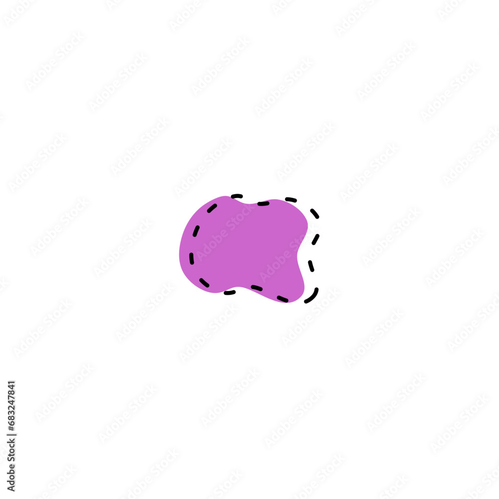 Poster set of blob elements vector color shape