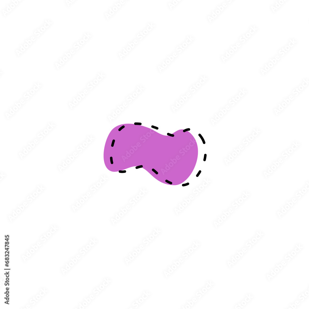 Poster set of blob elements vector color shape