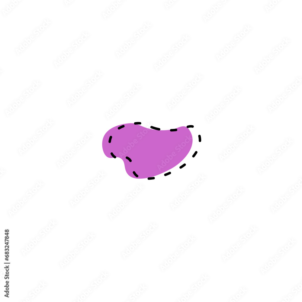 Poster set of blob elements vector color shape