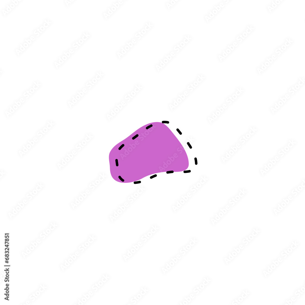 Poster set of blob elements vector color shape