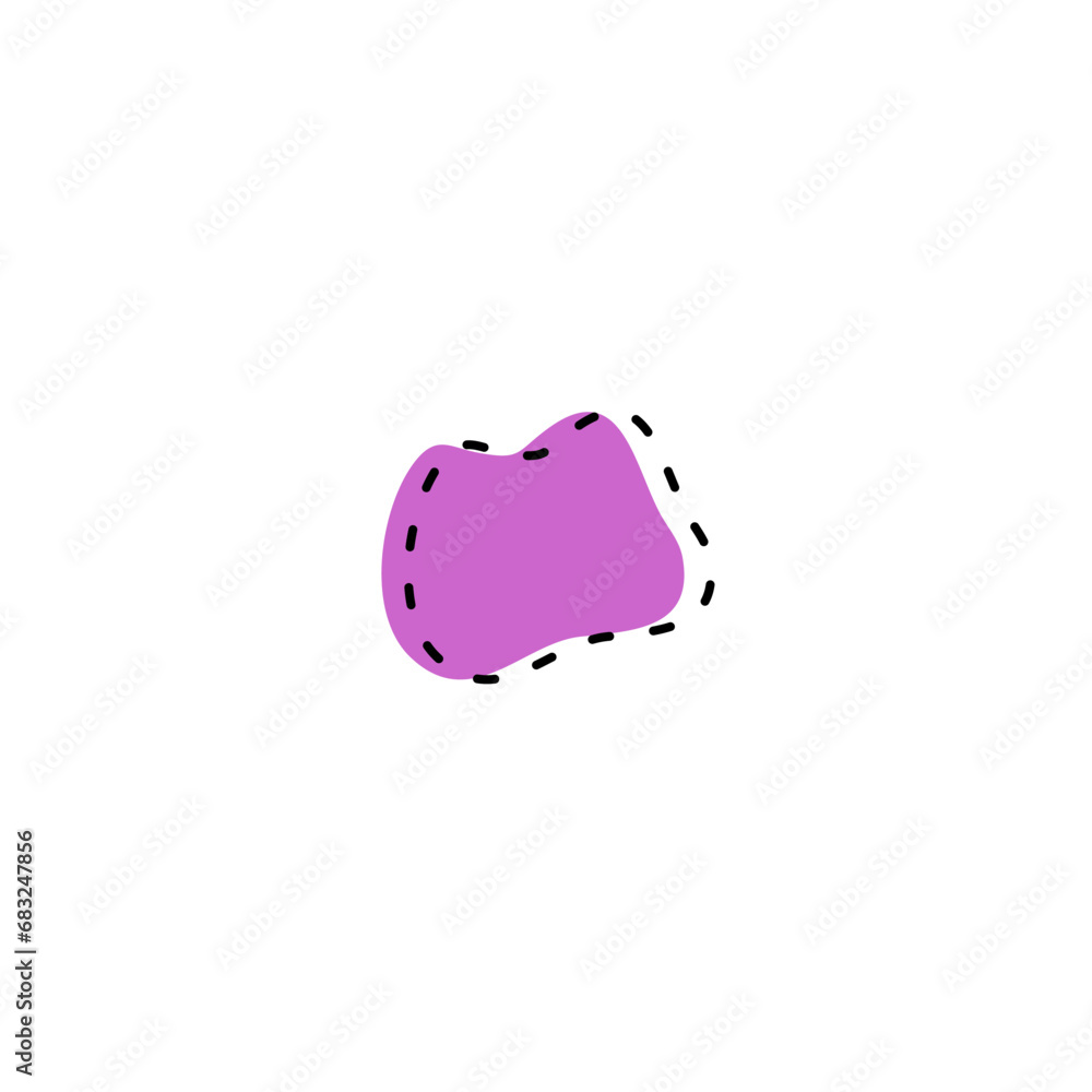 Poster set of blob elements vector color shape