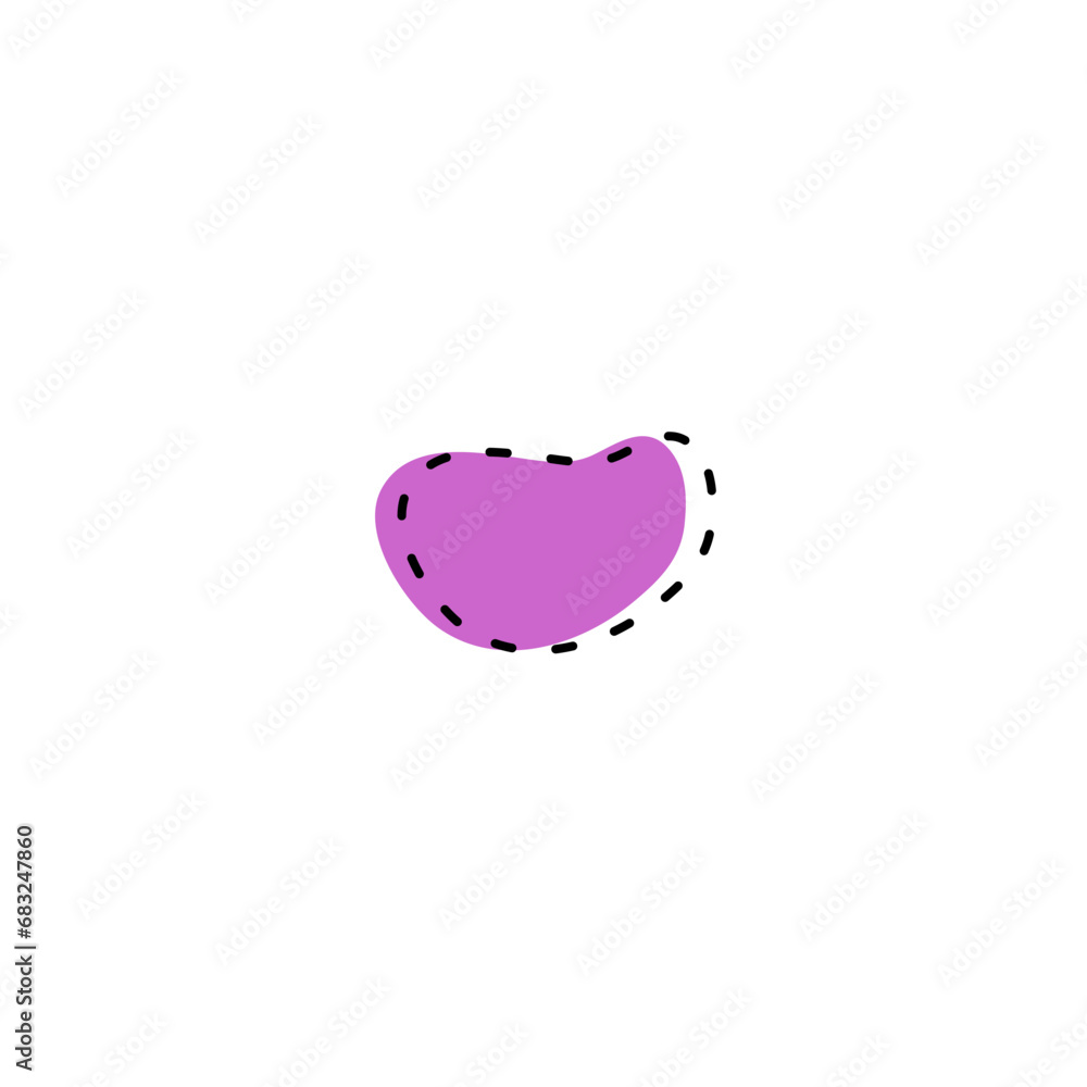 Poster set of blob elements vector color shape