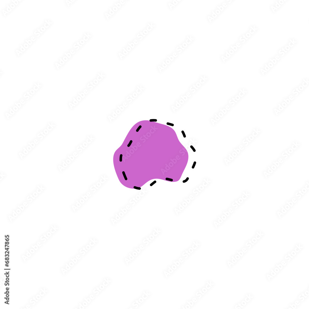 Poster set of blob elements vector color shape