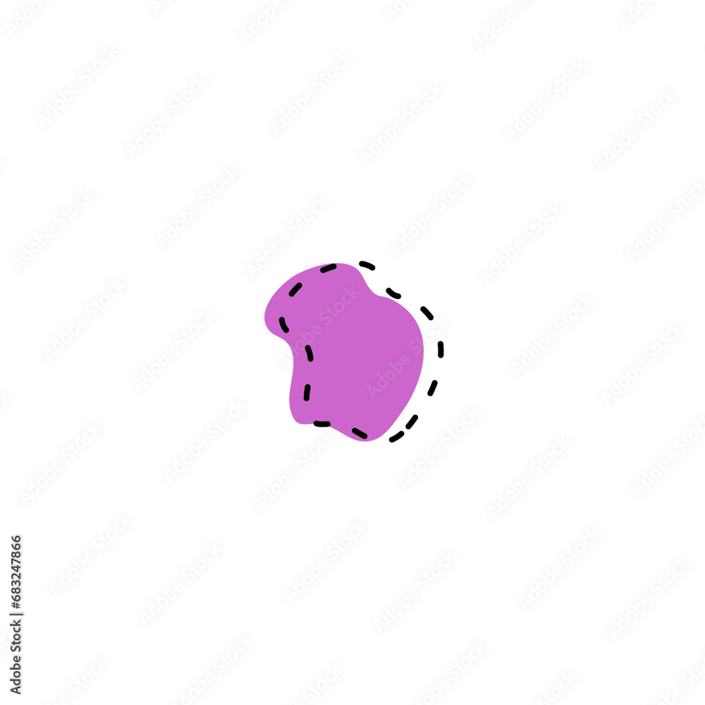 Poster set of blob elements vector color shape
