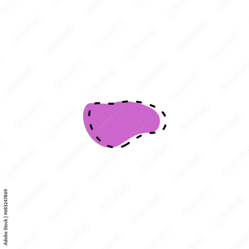 Poster set of blob elements vector color shape