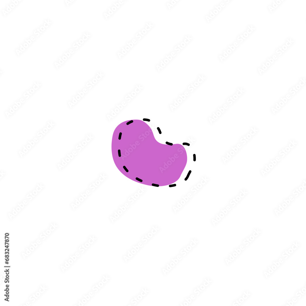 Poster set of blob elements vector color shape