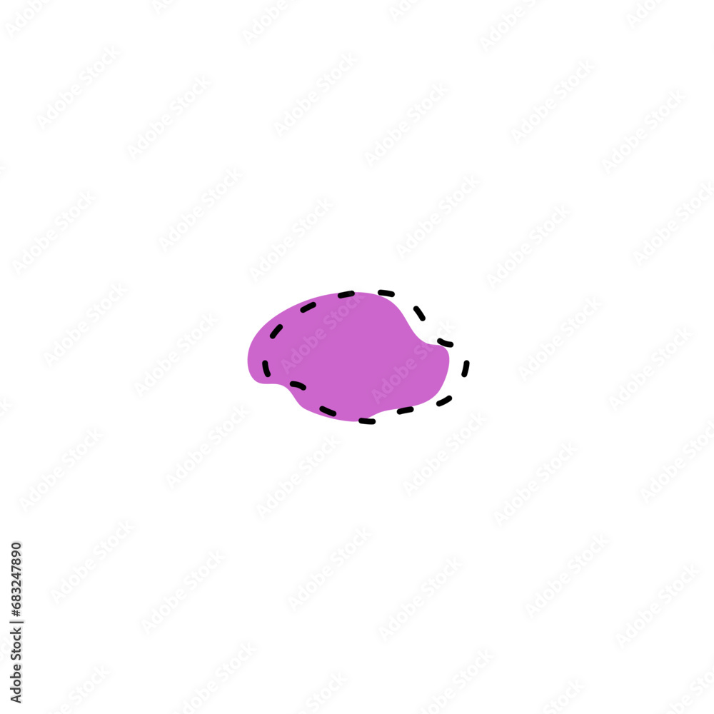 Poster set of blob elements vector color shape