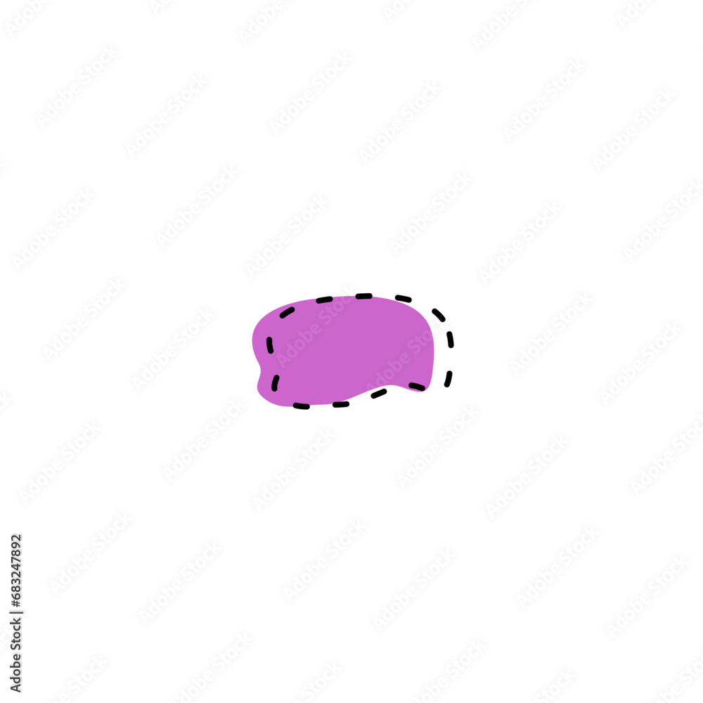 Poster set of blob elements vector color shape