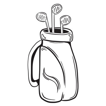 recommend clip art: Golf bag outline