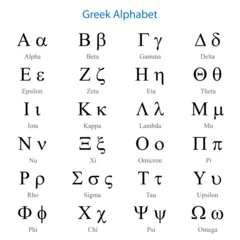 Foto op Aluminium greek alphabet letters on white background © Katyam1983