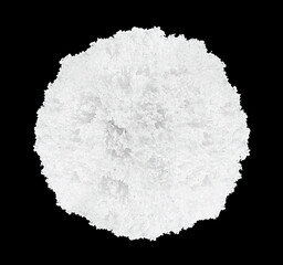Snowball isolated on a black background