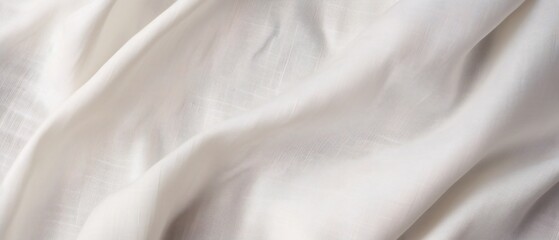 Fabric backdrop White linen canvas. Fabric backdrop crumpled natural cotton fabric - obrazy, fototapety, plakaty