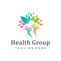 Healthy care nature logo creative care design concept Premium Vector