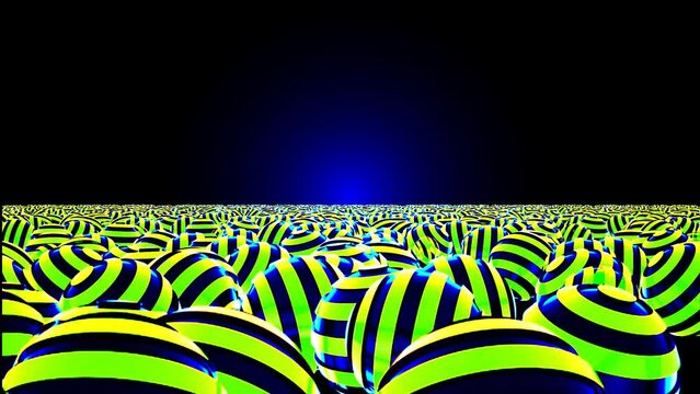 Abstract 3D magic ball with sphere ornament geometric background